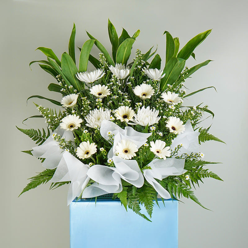 Cool Blue Condolence / Funeral Flowers